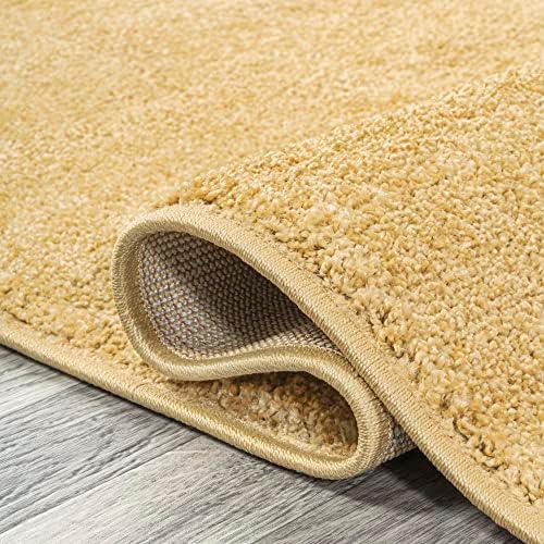 JONATHAN Y Haze Solid Low-Pile Mustard Runner Rug 2x10, Coastal,Bohemian,Minimalist,Classic, Easy-Cleaning for Living Room,Bedroom,Kitchen,Pet Friendly,Non-Shedding (SEU100B-210) - Image 3