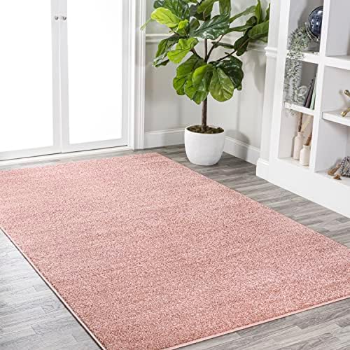 JONATHAN Y Haze Solid Low-Pile Pink Indoor Area Rug 10x14, Coastal,Bohemian,Minimalist,Classic, Easy-Cleaning for Living Room,Bedroom,Kitchen,Pet Friendly,Non-Shedding (SEU100P-14) - Image 3