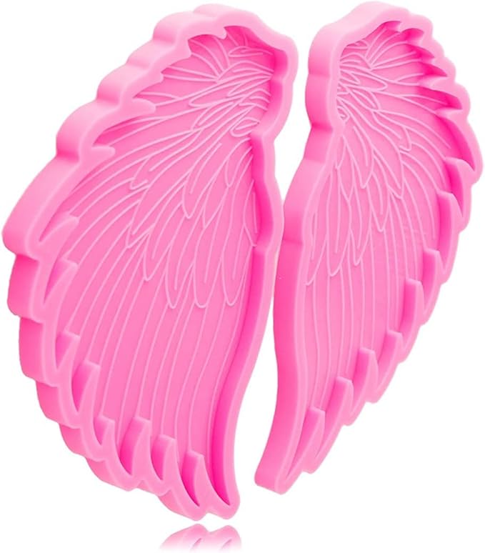 1 Pair Wings Coaster Resin Molds Wings Silicone Epoxy Casting Mold for Cup Mat Agate Coaster Mold DIY Unique Coaster Home Decoration