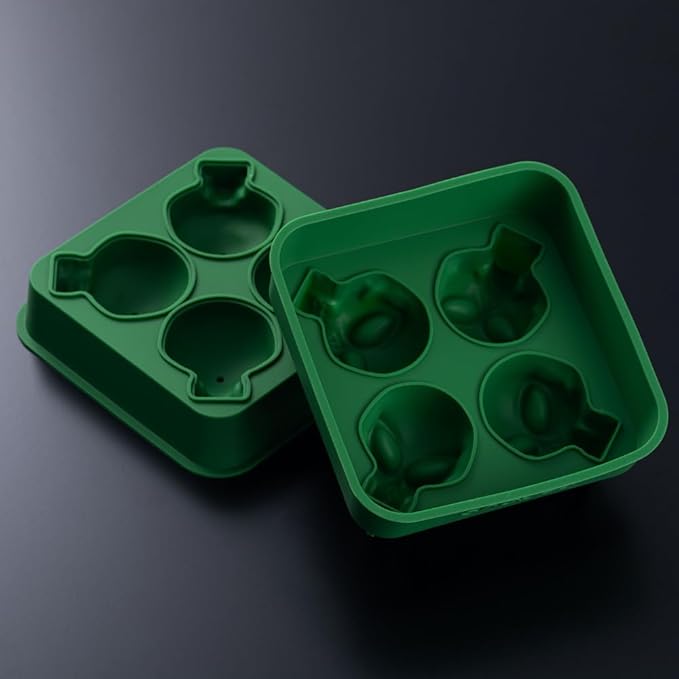 SHAPED 2-PACK BUNDLE 3D Ancient Alien & Skull Ice Mold Trays, Super Flexible Silicone Molds for Ice Cubes, Soaps, Chocolates, DIY Figures, Cookies, Resin Models
