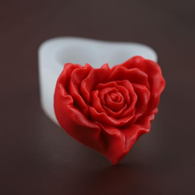 3.5 inch Rose Flower Mold Handmade Rose Soap Mold Peony Silicone Mold for Resin Candle Mold Rose Flower Cake Decoration Mold Weave Rose Flower Mold Round Shape Soap Mold