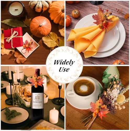 Fall Thanksgiving Napkins and Napkin Rings, Thanksgiving Table Decorations - Image 5
