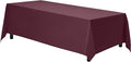 Gee Di Moda Rectangle Tablecloth - 90 x 156 Inch Burgundy - Heavy Duty Washable Polyester - 8 Ft Table, Holiday Party, Wedding & Baby Shower
