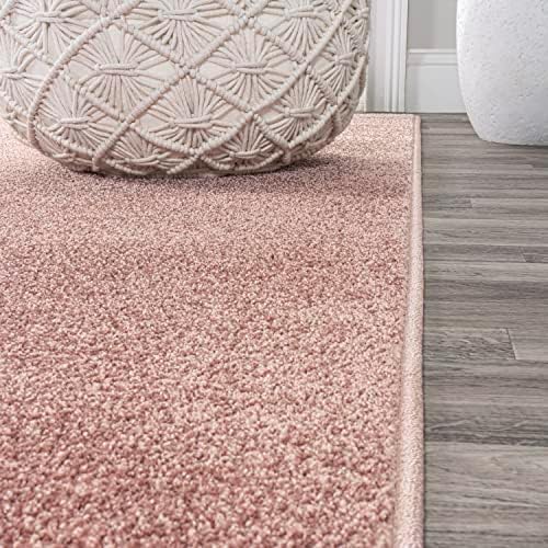 JONATHAN Y Haze Solid Low-Pile Pink 9x9 Square Indoor Area Rug, Coastal,Bohemian,Minimalist,Classic, Easy-Cleaning for Living Room,Bedroom,Kitchen,Pet Friendly,Non-Shedding (SEU100P-9SQ) - Image 4