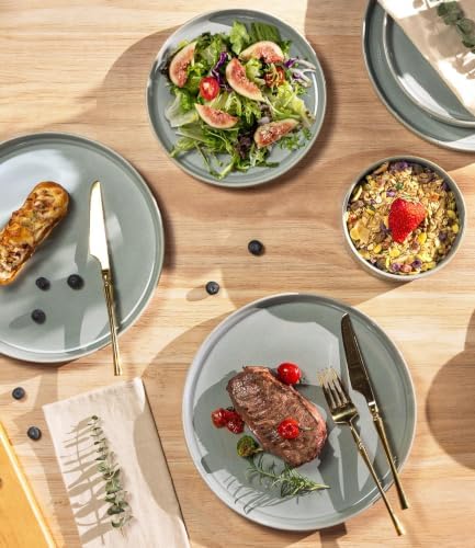TheTerra Ceramic Dinnerware Set for 4, 16-Piece Plates and Bowls Set - Image 4