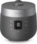 CUCKOO Twin Pressure Rice Cooker 6-Cup Uncooked / 12-Cup Cooked with Nonstick Inner Pot, Versatile Rice Maker & Warmer with 16 Menu Options, Open Cooking Mode, Voice Guide, Gray (CRP-ST0609FG)