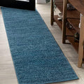 JONATHAN Y Haze Solid Low-Pile Turquoise Runner Rug 2x16, Coastal,Bohemian,Minimalist,Classic, Easy-Cleaning for Living Room,Bedroom,Kitchen,Pet Friendly,Non-Shedding (SEU100H-216) by JONATHANY
