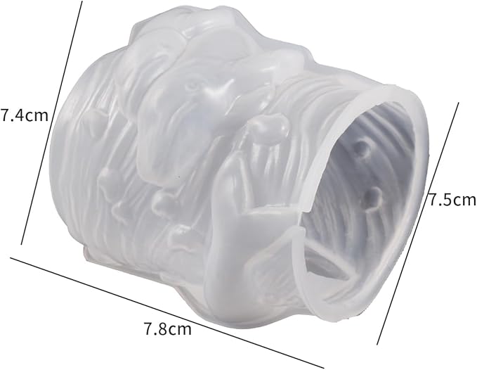 Dolphin Cylinder Animal Resin Casting Silicone Mold for Home Decor & Candle Making Wave Spiral Mold