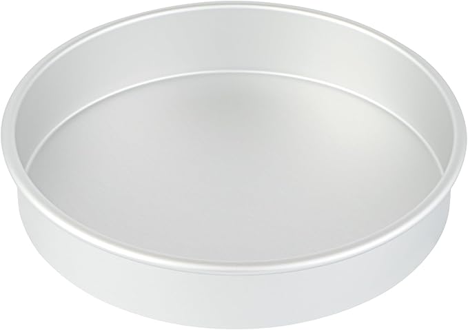 Restaurantware-Met Lux 10 x 2 Inch Straight-Sided Baking Tins, 12 Round Cake Pans - Oven-Ready, Freezable, Anodized Aluminum Round Baking Pans, Greaseproof, For Layer Birthday Cakes
