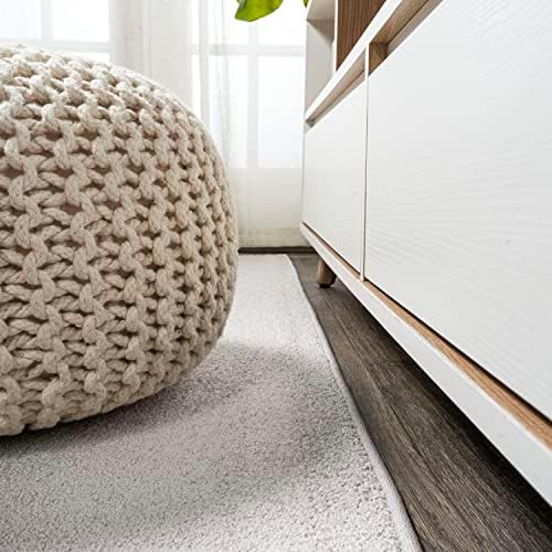 JONATHAN Y Haze Solid Low-Pile Ivory 5' Round Indoor Area Rug, Coastal,Bohemian,Minimalist,Classic, Easy-Cleaning for Living Room,Bedroom,Kitchen,Pet Friendly,Non-Shedding (SEU100D-5R) - Image 3