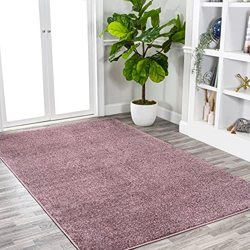JONATHAN Y Haze Solid Low-Pile Light Purple Indoor Area Rug 8x10, Coastal,Bohemian,Minimalist,Classic, Easy-Cleaning for Living Room,Bedroom,Kitchen,Pet Friendly,Non-Shedding (SEU100R-8) - Image 3