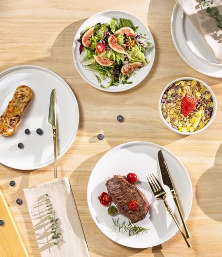 TheTerra Ceramic Dinnerware Set for 4, 16-Piece Plates and Bowls Set - Image 4