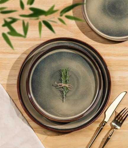 TheTerra Ceramic Dinnerware Set for 8, 24-Piece Plates and Bowls Set - Image 2