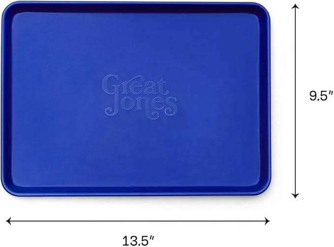 Great Jones Little Sheet Pan & Little Chill Rack Set (Blueberry) | 13.5 x 9.5 Heavy-Duty Nonstick Pan & Cooling Rack | Baking Tray & Wire Rack for Cooking, Baking, Roasting | Oven & Dishwasher Safe