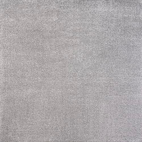 JONATHAN Y Haze Solid Low-Pile Light Gray 5x5 Square Indoor Area Rug, Coastal,Bohemian,Minimalist,Classic, Easy-Cleaning for Living Room,Bedroom,Kitchen,Pet Friendly,Non-Shedding (SEU100K-5SQ) - Image 2