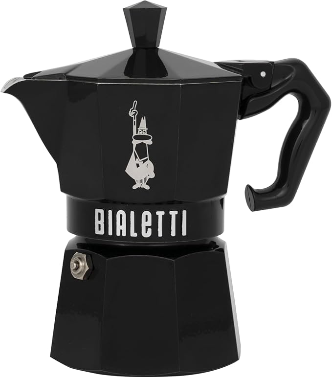 Bialetti Mocha Exclusive Black 3 Cup Open Fire (Coffee Maker, Espresso Maker, Makinetta)
