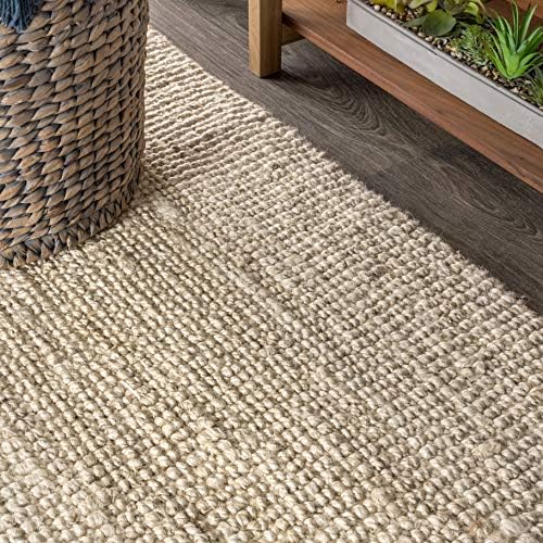 JONATHAN Y Pata Hand Woven Chunky Jute Light Ivory Runner Rug, 2x8, Bohemian, Rustic, Cottage, Easy-Cleaning for Living Room, Bedroom, Kitchen, Non-Shedding (NRF102B-2) - Image 5