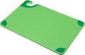 San Jamar Saf-T-Grip Plastic Cutting Board with Safety Hook, 12" x 18" x 0.5", Green