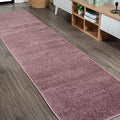 JONATHAN Y Haze Solid Low-Pile Light Purple Runner Rug 2x8, Coastal,Bohemian,Minimalist,Classic, Easy-Cleaning for Living Room,Bedroom,Kitchen,Pet Friendly,Non-Shedding (SEU100R-28) by JONATHANY
