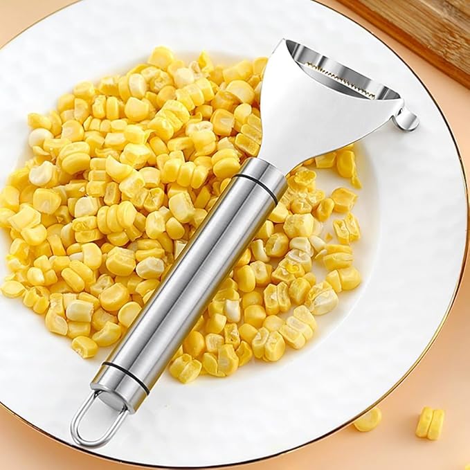 Corn Peeler Cob Stripper, Stainless Steel Cob Remover, Corn Planer Cutter Thresher Scraper, Stripping Tool for Home Kitchen, Corn Scraper 1 PCS
