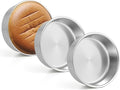 Leonyo 6 Inch Small Cake Pans Round Set of 3, Stainless Steel Smash 6Inch Round Cake Pan Tins Set for Baking, Metal Circle Layer Tin for Birthday Wedding Party, Dishwasher Oven Safe