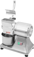 Electric Cheese Grating Machine, 550W 110V Multifunctional Automatic Vegetable Cutter and Food Processor Stainless Steel Crushing Barrel Food for Cheese Butter Bread Bran 88Lbs/h Production