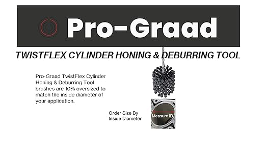 TwistFlex 3-1/4” (83mm) 320 Grit Silicon Carbide Cylinder Hone 77-83mm, Bores 2.99”-3.27” for KX250F 2004-18, YZ250F 2001-18, CRF250R 2004-18, WR250F 2001-09, RMZ250 2004-18, RZR 800 EPS 2011-14