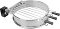 only fire Shish Kabob Set with Stainless Steel Ring, Automatic Skewers Turner for Weber 22" Kettle and Other Similar Kettle Grills