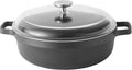 BergHOFF GEM Nonstick 11" Sauté Pan 4.9qt., Sturdy 2-Handle, Glass Lid, Ferno-Green, Non-Toxic PFOA-Free Coating, Ovensafe