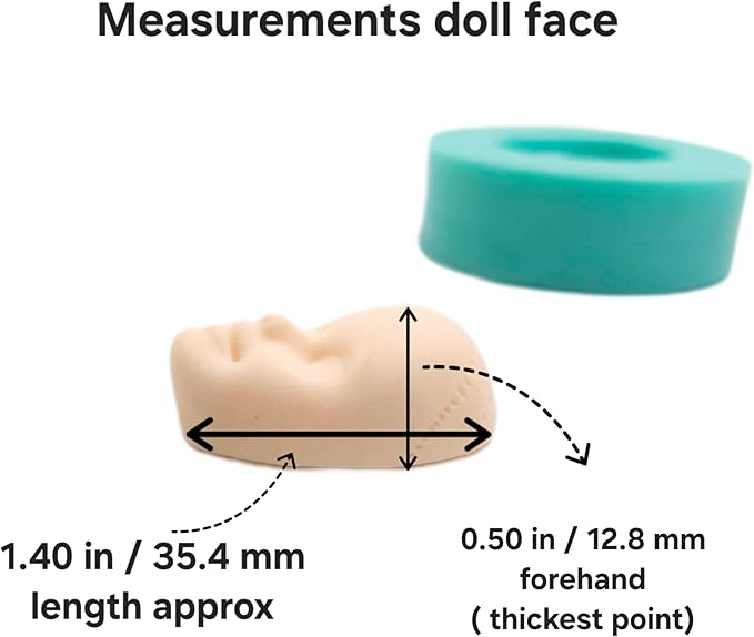 Doll face, princess face Flexible Silicone Molds Kawaii Polymer Clay Resin doll Chocolate mold Fondant NC035