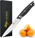 MAD SHARK 5 inch Paring Knife, Small Kitchen Knives Ergonomic Handle, Ultra Sharp Fruit Knife for Fruits,Vegetables, Forged Synergy by German Stainless Steel