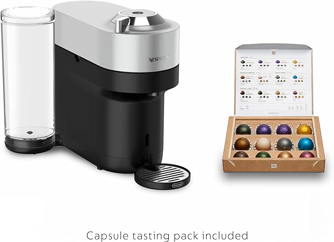 Nespresso Vertuo Pop+ Deluxe by De'Longhi with Aeroccino, Silver