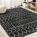 JONATHAN Y Boho Vintage Diamond Black/Ivory Indoor Area Rug 5X8 ft, Moroccan Hype for Living Room, Bedroom, Kitchen, Office, Easy-Cleaning, High Traffic, Pet-Friendly, Non-Shedding (MOH101D-5) by JONATHANY