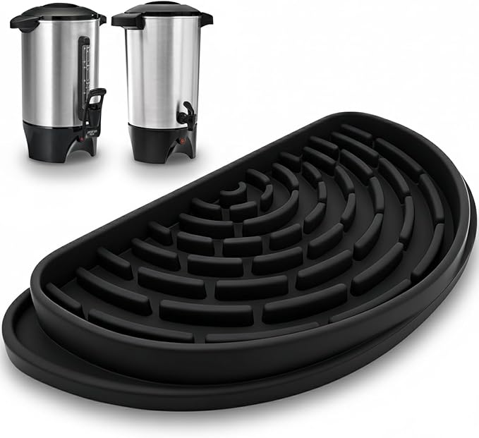 MIMORE Drip Tray - Silicone Coffee Drip Tray for Hamilton 45 Cup and Large Coffee Maker - Drink Dispenser Drip Pan Catcher