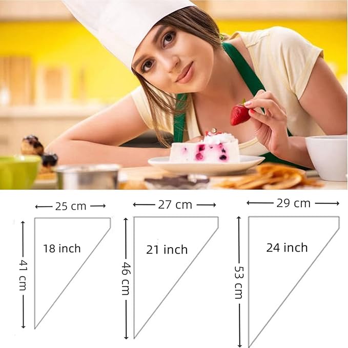 24 Inch Extra Large Piping Bags - 100 Pack Disposable Non-Slip Thickened Pastry Bag - Anti Burst Pastry Bags, Ideal for Icing, Cake Baked Goods Baking Chocolate Cupcake Decoratin XXL