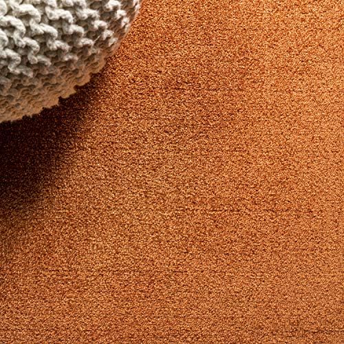 JONATHAN Y Haze Solid Low-Pile Orange 6x9 Oval Indoor Area Rug, Coastal,Bohemian,Minimalist,Classic, Easy-Cleaning for Living Room,Bedroom,Kitchen,Pet Friendly,Non-Shedding (SEU100M-6OV) - Image 4