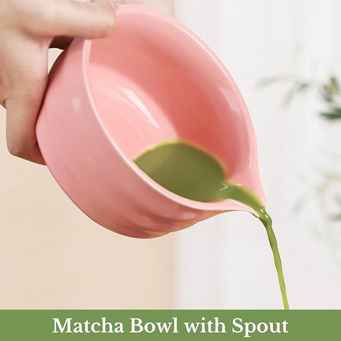 Matcha Whisk Set, Traditional Matcha Kit Includes Matcha Bowl, Bamboo Whisk with Holder, Scoop, Scoop Rest, Sifter, and Tea Cloth – 7 Piece Matcha Gift Set for Tea Enthusiasts