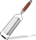 KULUNER Professional-Grade Lemon Zester with Fine Blades, Lightweight Cheese/Vegetable Grater, Solid Wood Handle Design - Rust-Resistant, Durable, Essential Kitchen Tool （A2）