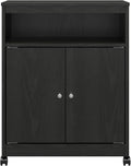 Ameriwood Home Landry Microwave Cart, Black Oak