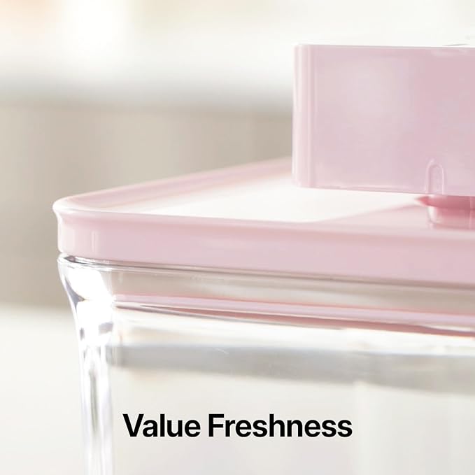 VAKUEN Premium Airtight Food Storage Containers ROSE Rectangular 1.06qt 2P/SET, Patented Double Silicone Lining, 100% Leak Proof, BPA-FREE