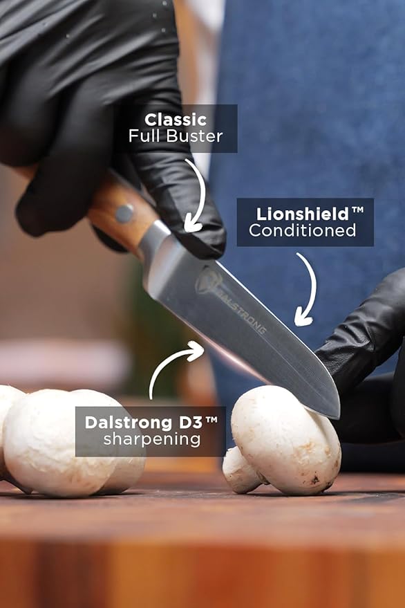 Dalstrong Paring Knife - 3.5 inch - Gladiator Series - Forged High-Carbon German Steel - Premium Olive Wood Handle - w/Sheath - Razor Sharp Kitchen Knife - Cooking Chef Knife