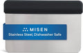 Misen Stainless Steel Bench Scraper - Versatile Food Scraper with Walnut Handle - Ideal for Kitchen, Pastry & Dough - Durable Cutting Board Scraper Tool - Effortless Transfer into Pots & Pans - Black