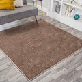 JONATHAN Y Haze Solid Low-Pile Brown 9' Square Indoor Area Rug, Coastal,Bohemian,Minimalist,Classic, Easy-Cleaning for Living Room,Bedroom,Kitchen,Pet Friendly,Non-Shedding (SEU100J-9SQ) by JONATHANY