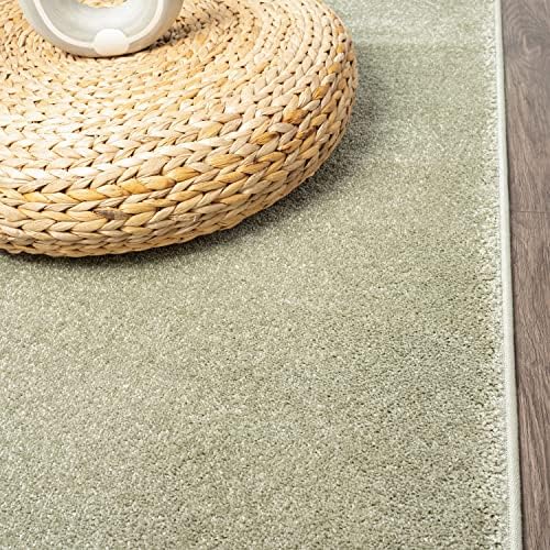 JONATHAN Y Haze Solid Low-Pile Green 9x9 Square Indoor Area Rug, Coastal,Bohemian,Minimalist,Classic, Easy-Cleaning for Living Room,Bedroom,Kitchen,Pet Friendly,Non-Shedding (SEU100O-9SQ) - Image 4