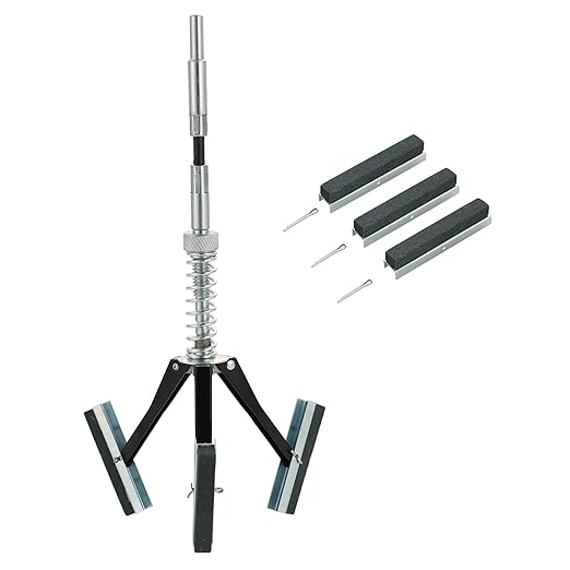 DASBET Engine Brake Cylinder Hone | Engine Cylinder Hone Tool for Grinding Holes Adjustable Deglazer 1-1/4" to 3-1/2" Diameter with Extra 3-Piece 2'' Long Stones 220 Grit (2")