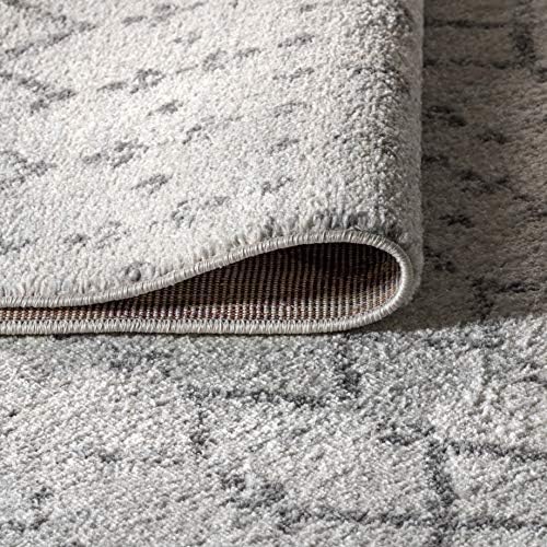 JONATHAN Y Boho Vintage Diamond Cream/Gray Square Area Rug 6X6 ft, Moroccan Hype for Living Room, Bedroom, Kitchen, Office, Easy-Cleaning, High Traffic, Pet-Friendly, Non-Shedding (MOH101B-6SQ) - Image 5