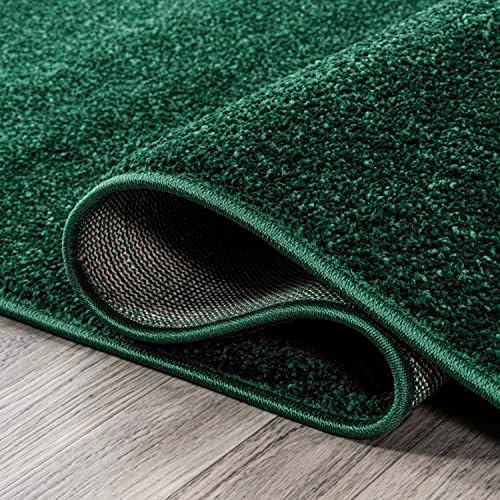 JONATHAN Y Haze Solid Low-Pile Emerald 6' Round Indoor Area Rug, Coastal,Bohemian,Minimalist,Classic, Easy-Cleaning for Living Room,Bedroom,Kitchen,Pet Friendly,Non-Shedding (SEU100L-6R) - Image 3