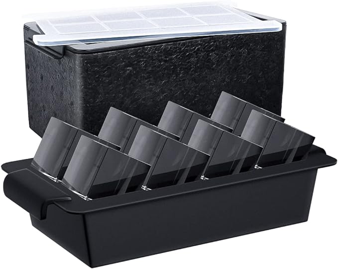 TINANA Upgrade 2 Inch Clear Ice Cube Tray Make 8 Large Square Crystal Clear Ice Cube Maker for Cocktail, Whiskey & Bourbon Drinks, Gifts for Men