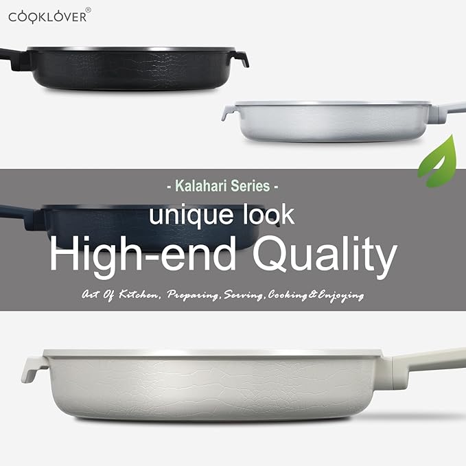 COOKLOVER Nonstick Ceramic Fry Pan, Non-Toxic, PTFE&PFOA Free, Induction Compatible Egg Skillet Frying Pan with Heat Resistant Handle, 11 Inch – Navy Blue