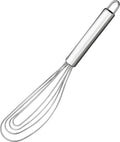 10.63" Stainless Steel Flat Whisk,Egg Beater for Blending,Whisking,Beating,or Stirring
